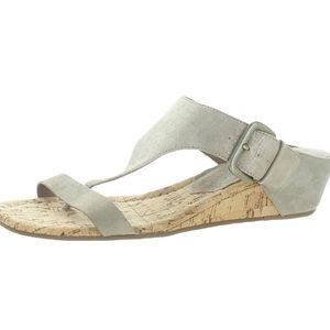 Donald J. Pliner Womens Dylan Metallic Wedge Slide Sandals Bronze, size 9.